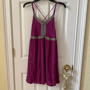 Xhilaration Sundress with straps.  Black and white band pattern around waist